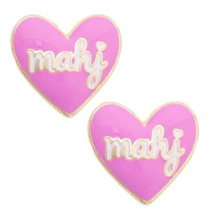 Mahj Heart Earrings