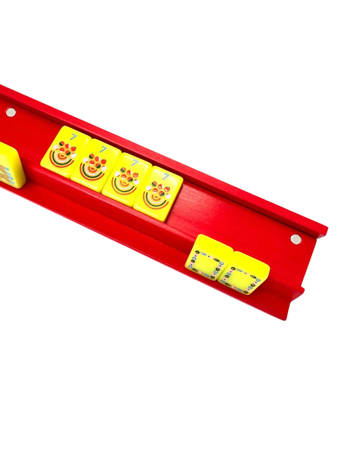 Mahjong Racks & Pushers (Set of 4): Red