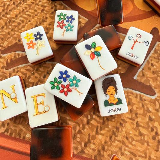 Amber Jade Tortoise Mahjong Tiles