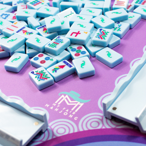 MAHJONG MAT | Confetti | 33" x 33": Purple