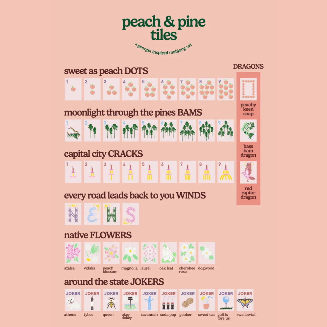 Peach and Pine Tiles