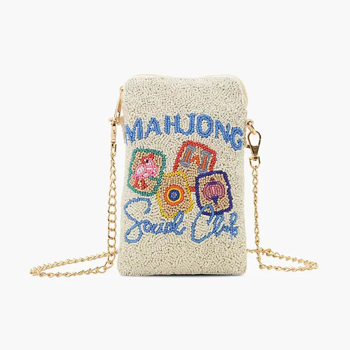 Fully Hand-Beaded Crossbody Bag