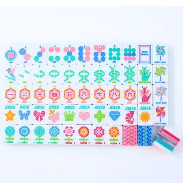 Prism Pink Mahjong Tiles