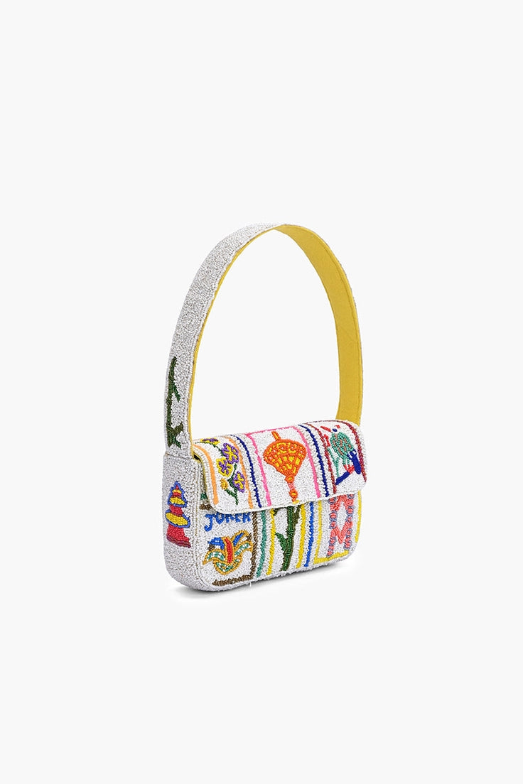 Fully Hand-Beaded Shoulder Bag
