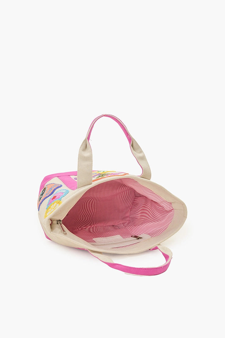 Hand-Beaded Small Boat Tote