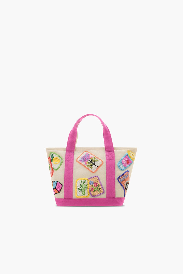 Hand-Beaded Small Boat Tote