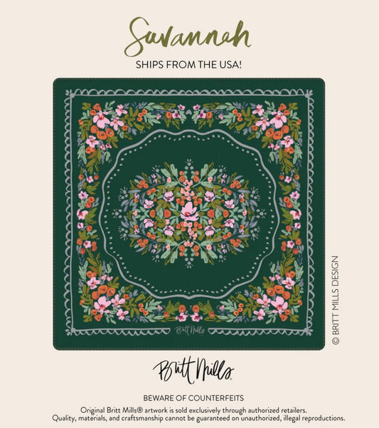 Britt Mills Neoprene Mahjong Mat - Savannah - PRE ORDER