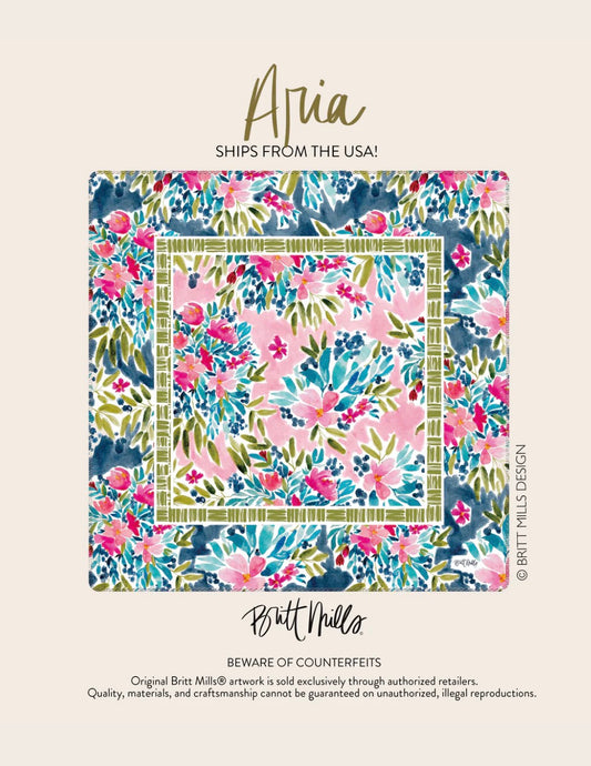 Britt Mills Neoprene Mahjong Mat - Aria - PRE ORDER