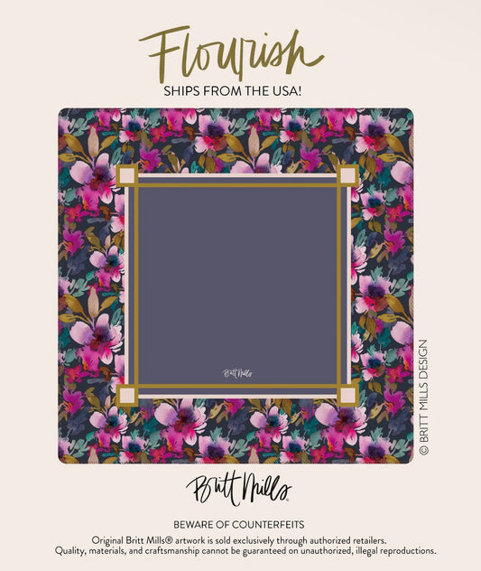 Britt Mills Neoprene Mahjong Mat - Flourish - PRE ORDER