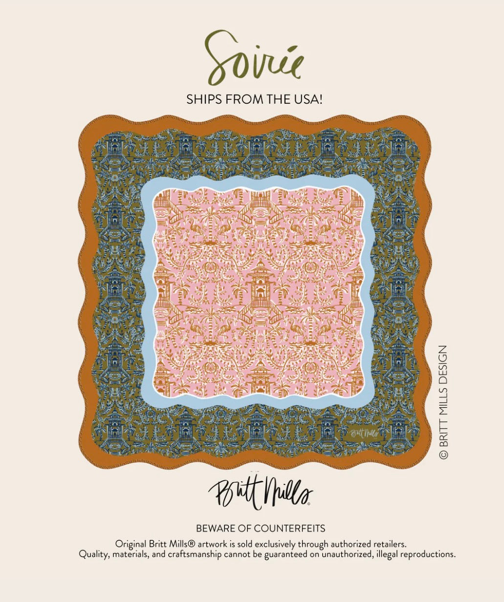 Britt Mills Neoprene Mahjong Mat - Soiree - PRE ORDER