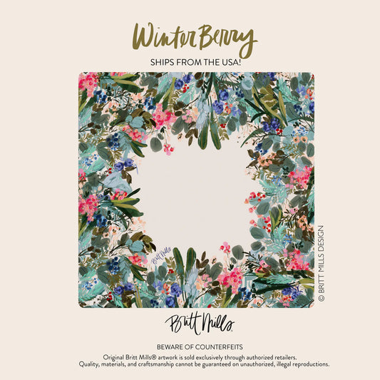 Britt Mills Neoprene Mahjong Mat - Winter Berry - PRE ORDER