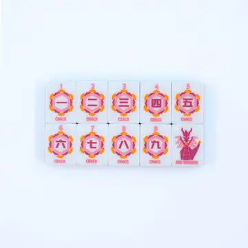 Prism Pink Mahjong Tiles