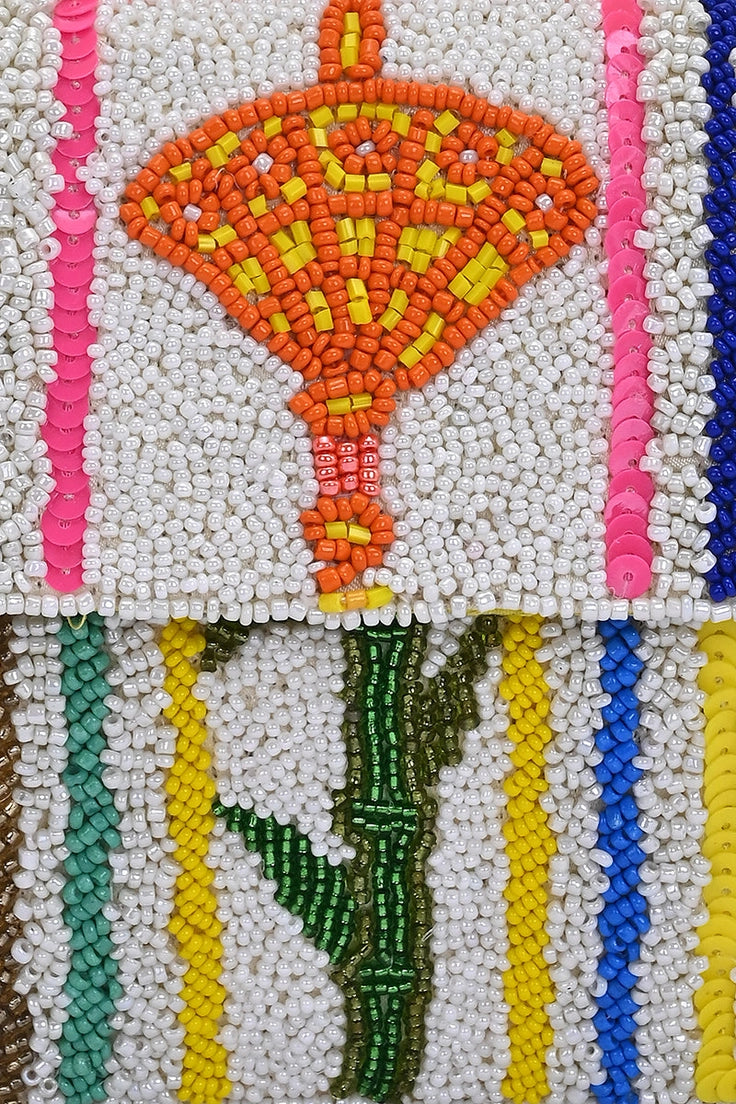 Fully Hand-Beaded Shoulder Bag