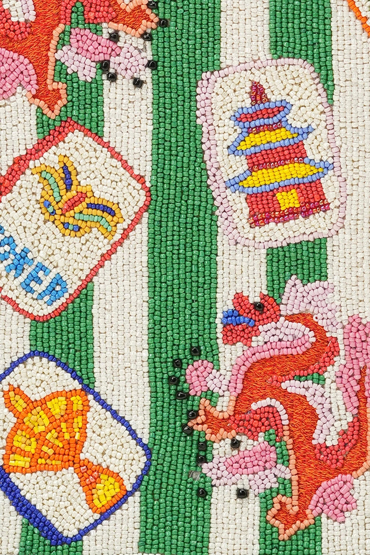 Hand-Beaded Large Book Tote