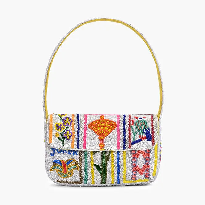Fully Hand-Beaded Shoulder Bag