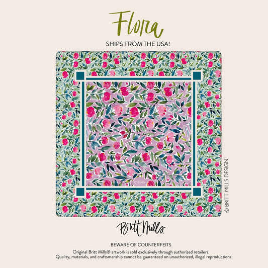 Britt Mills Neoprene Mahjong Mat - Flora - PRE ORDER