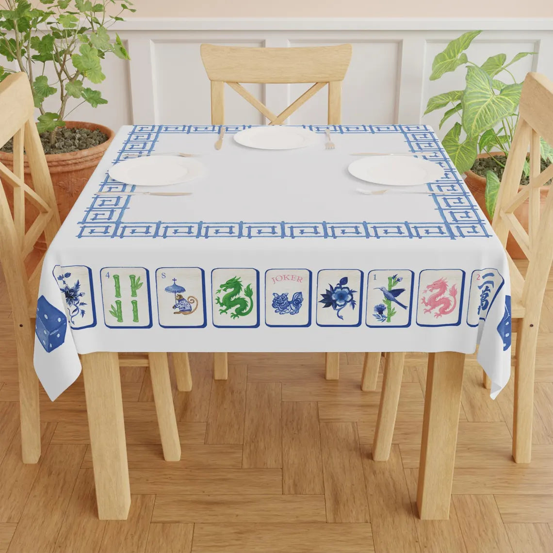 Mahjong Tile Tablecloth