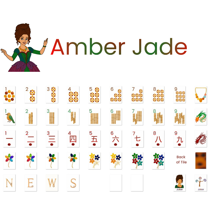 Amber Jade Tortoise Mahjong Tiles