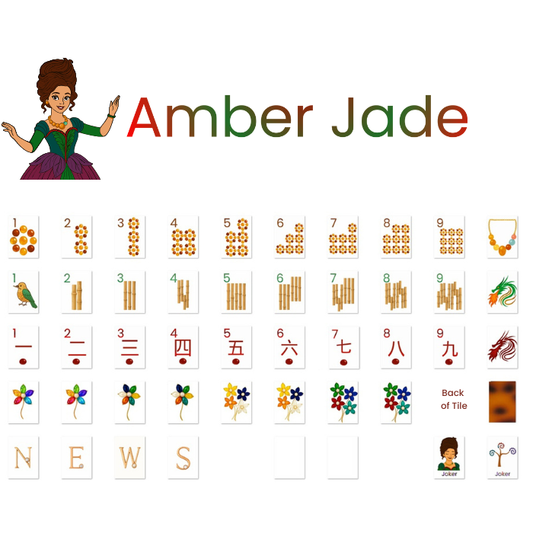 Amber Jade Tortoise Mahjong Tiles