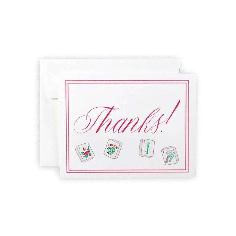 Mahjong Thanks! Greeting Card: Single Card