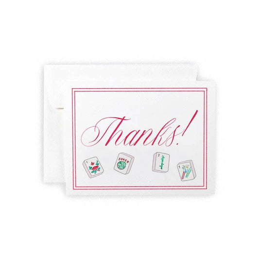 Mahjong Thanks! Greeting Card: Single Card