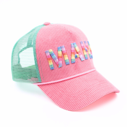 Corduroy Trucker Hat | Pink