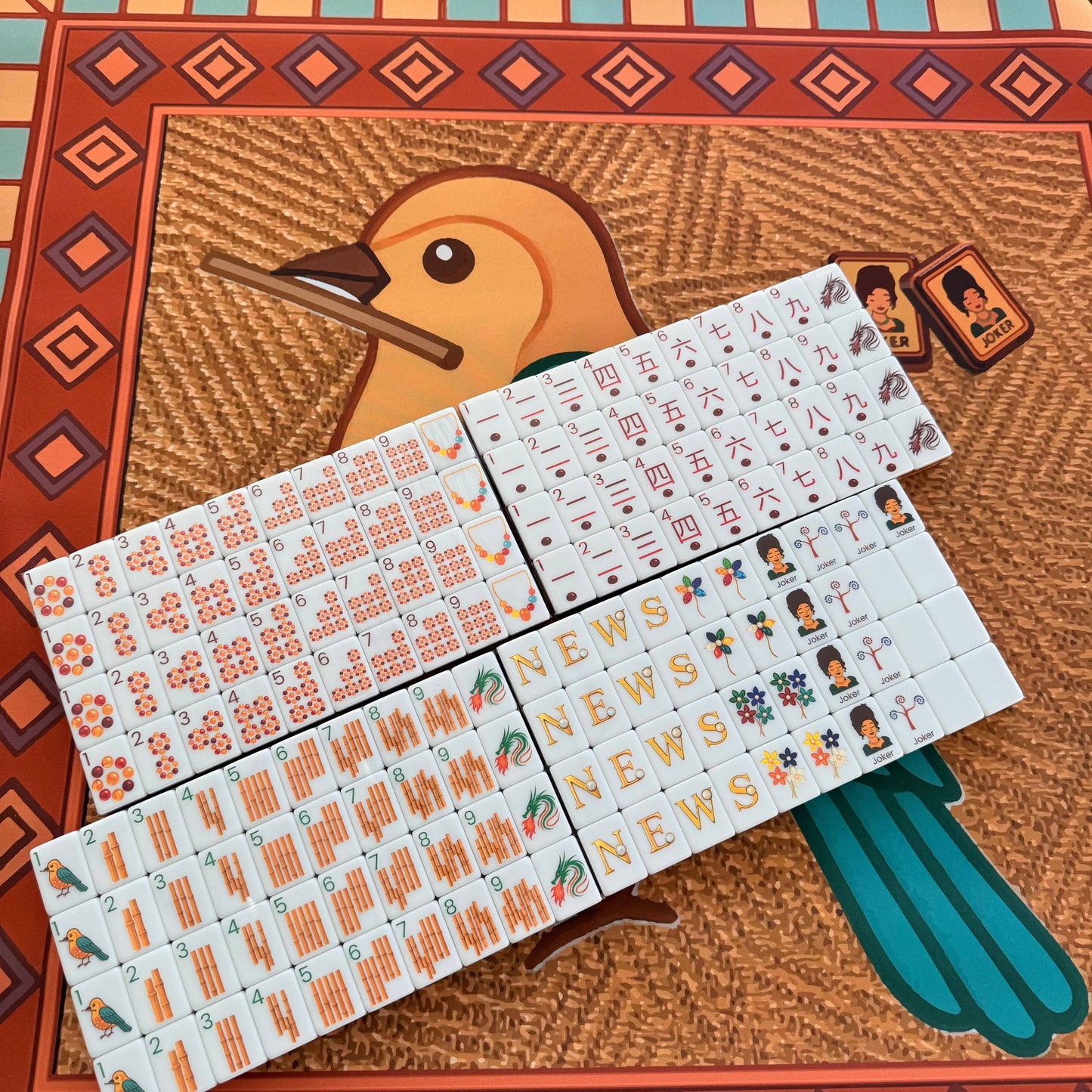 Amber Jade Tortoise Mahjong Tiles