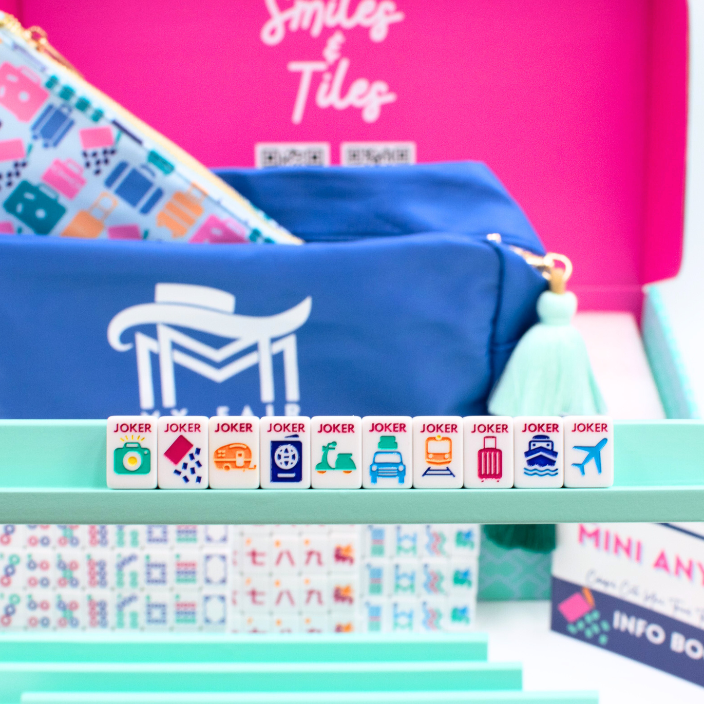 MINI TRAVEL MAHJONG  |  Anywhere Series  |  White