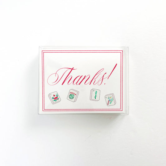 Mahjong Thanks! Greeting Card: Single Card