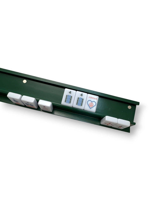 Mahjong Racks & Pushers (Set of 4): Dark Green