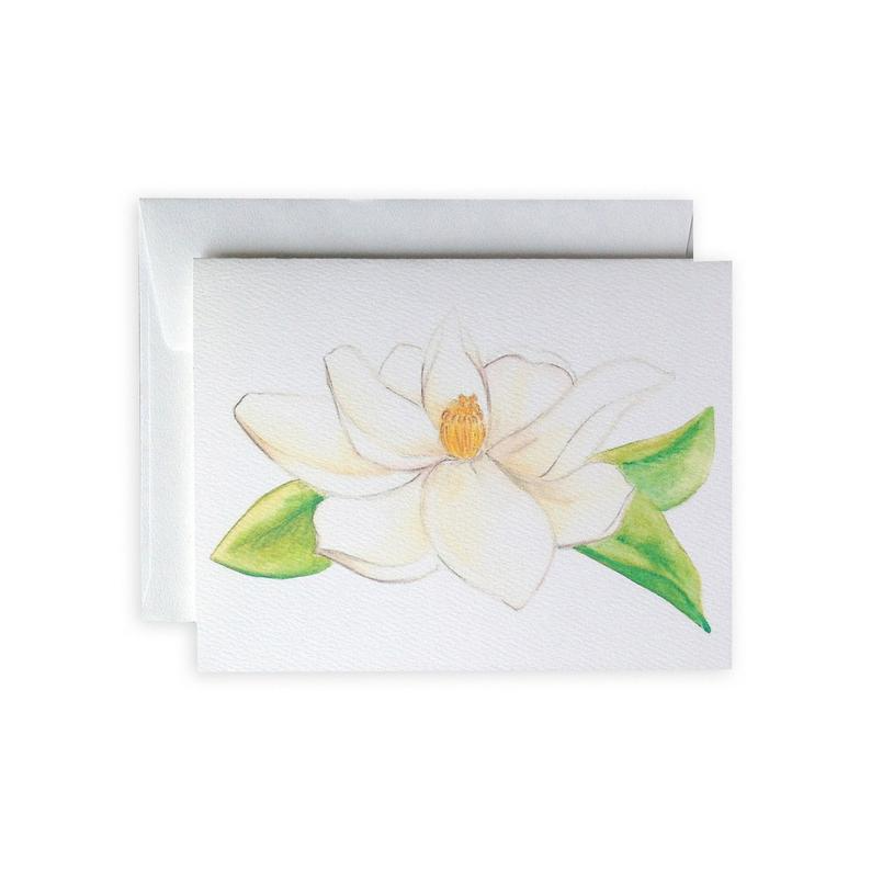 Magnolia Greeting Card or Notecard Set: Single Card