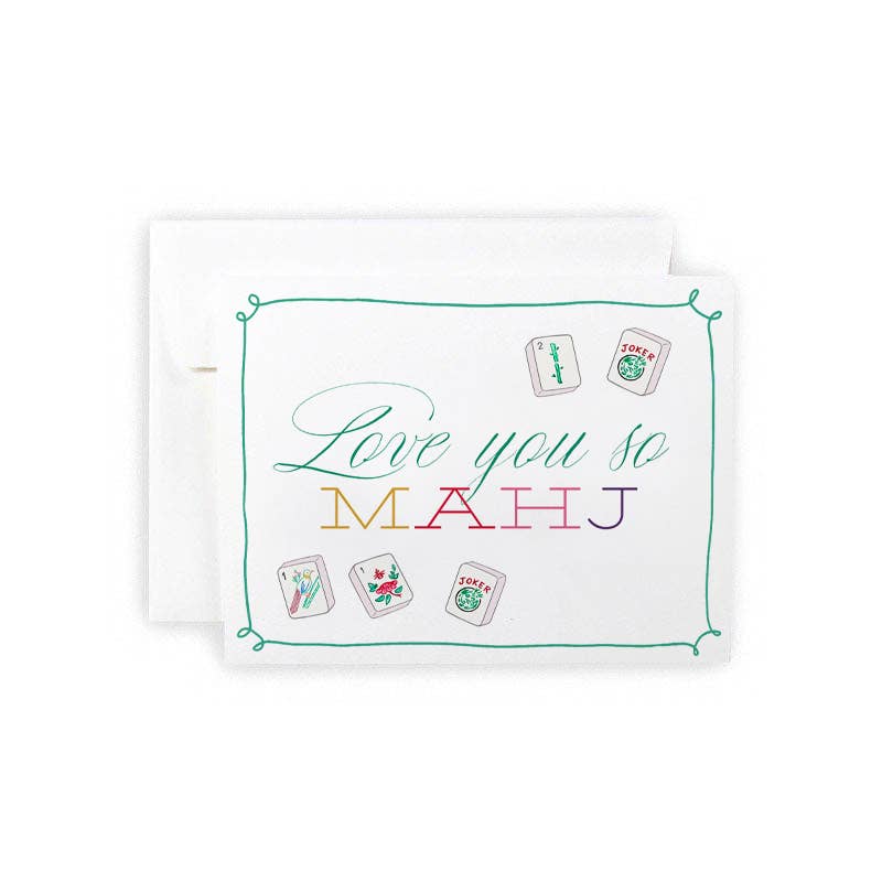 Mahjong Love you so much Greeting Card : Single Card